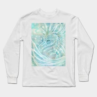 Starlight White dragon art by Renee Lavoie Long Sleeve T-Shirt